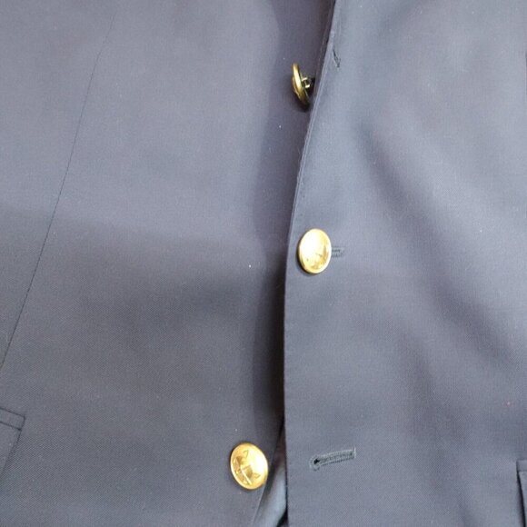 Vintage Polo Ralph Lauren Blazer 42L Blue 3 Roll 2 Made in Italy - Picture 2 of 14